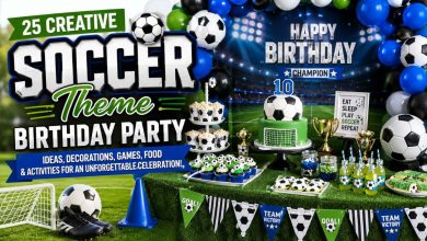 25 Creative Soccer Theme Birthday Party Ideas for an Unforgettable Celebration 23 Soccer theme birthday party decorations with blue balloons and soccer balls