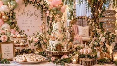 35+ Whimsical Baby Shower Ideas to Create a Magical Celebration Everyone Will Remember (2026) 20 Elegant whimsical baby shower featuring fairy inspired decorations floral centerpieces pastel balloons unique baby shower cake, and enchanting woodland décor